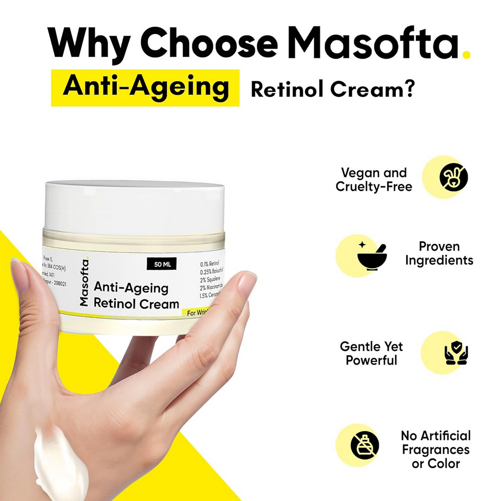 Masofta Anti Ageing Retinol Night Cream | Grocsy