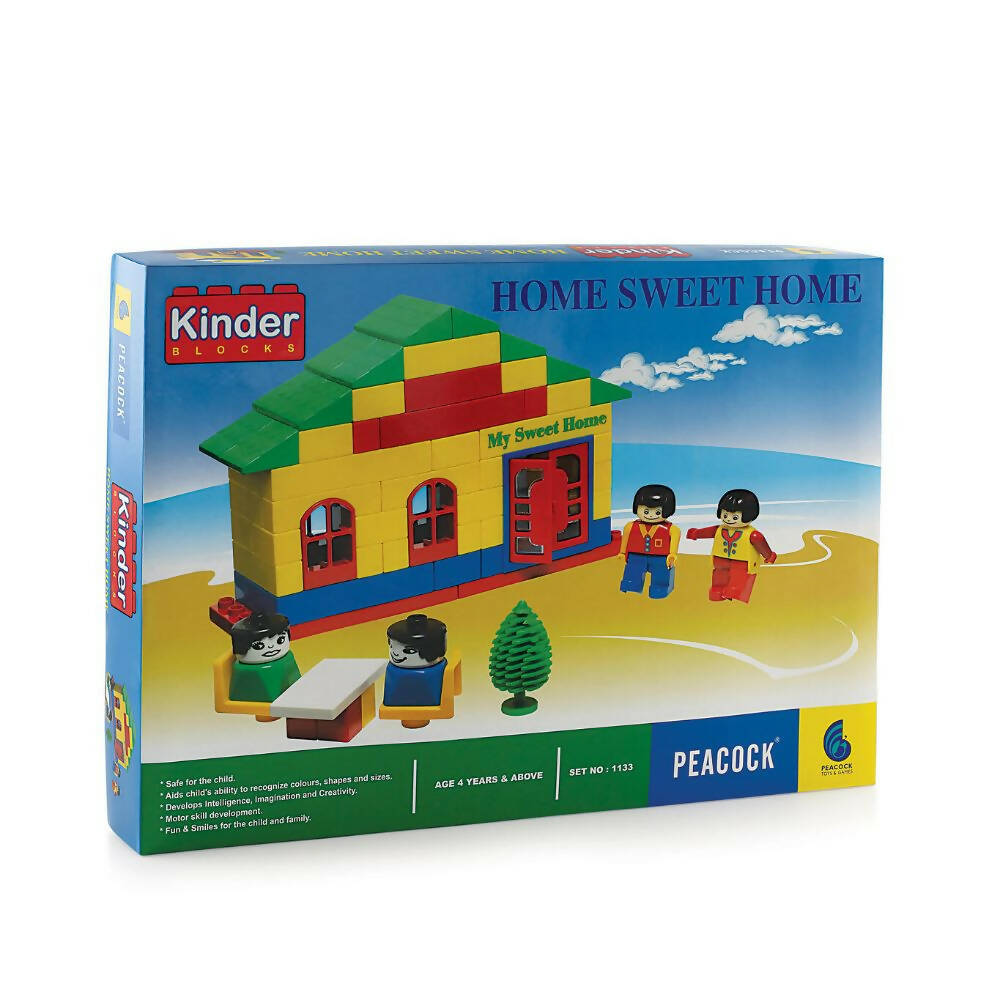 Peacock Home Sweet Home Learning & Educational Building Interlocking Blocks Set For Kids | Grocsy