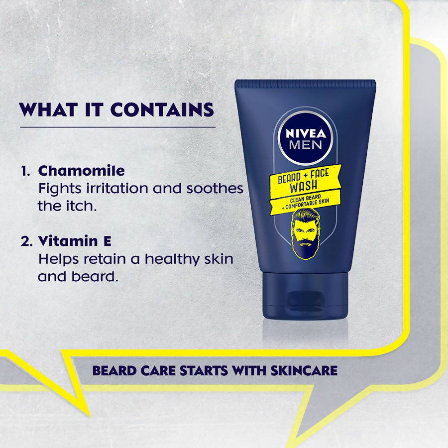 Nivea Men Beard + Face Wash | Grocsy