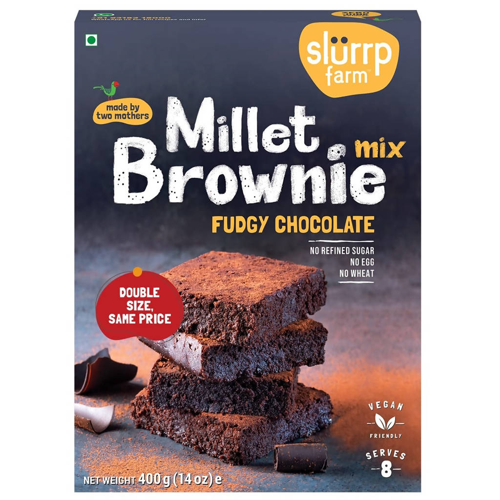 Slurrp Farm Fudgy Chocolate Millet Brownie Mix | Grocsy