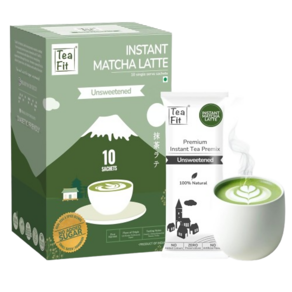 TeaFit Ceremonial No Sugar Instant Matcha Latte Premix | Grocsy