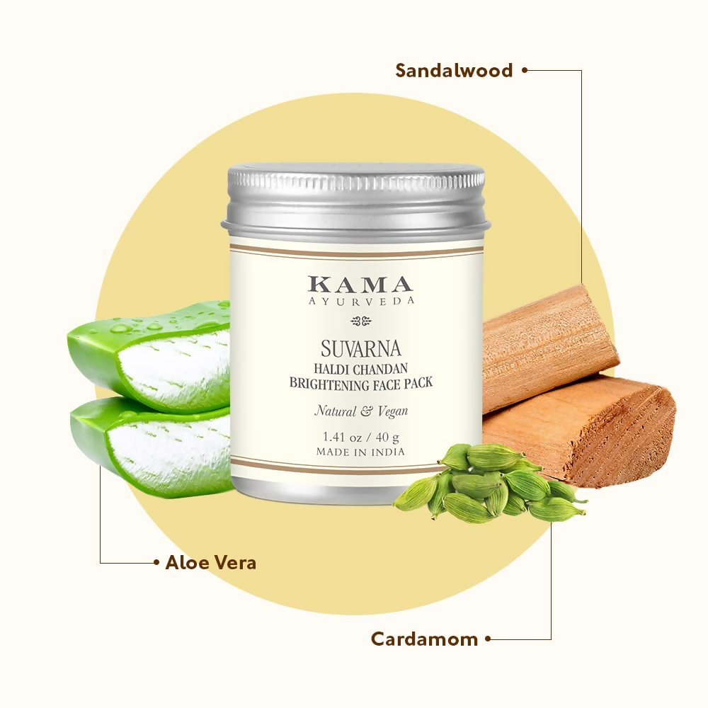 Kama Ayurveda Suvarna Haldi Chandan Brightening Face Pack | Grocsy