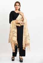 Mominos Fashion Moeza Women Organza Gotta Patti Bridal Dupatta Golden Dupatta | Grocsy