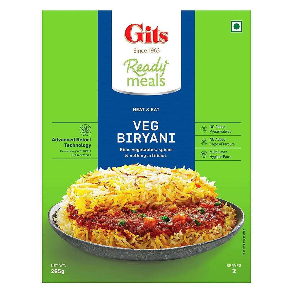 Gits Ready Meals Heat & Eat Veg Biryani