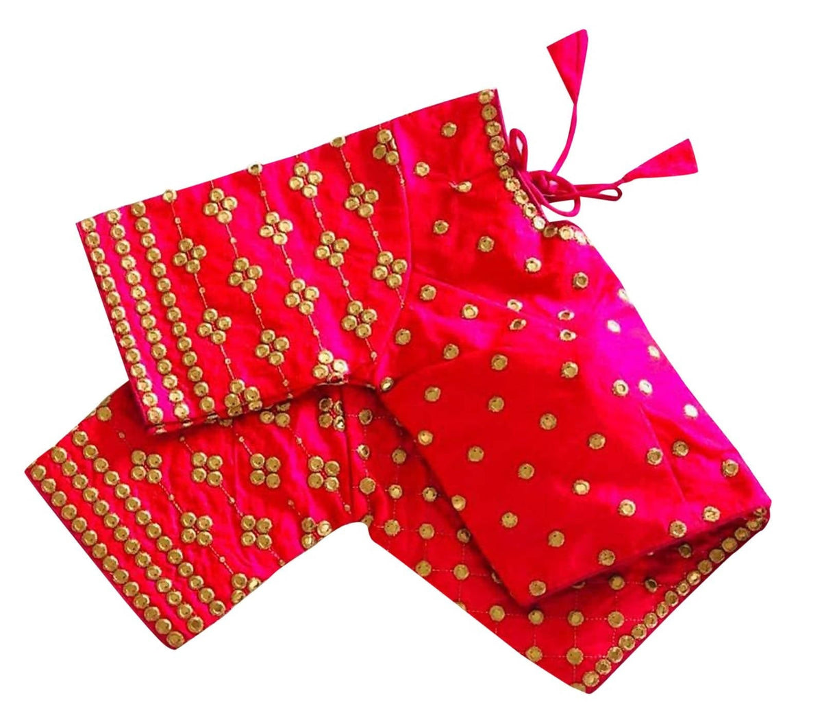 Vamika Pink Banglori Silk Embroidery Blouse | Grocsy
