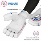 DSC Intense Frost Leather Cricket Batting Gloves for Mens - Right Hand, White, One Size | Grocsy