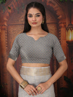Shree Shyam Fashion Organza Gray Saree | Grocsy