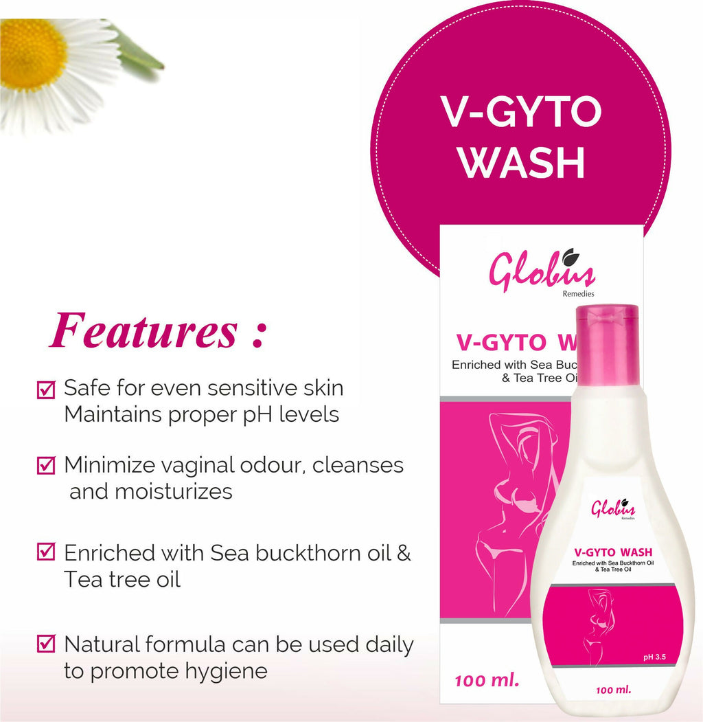Globus Remedies V - Gyto wash enriched with Sea Buckthorn oil & Tea Tree oil | Grocsy