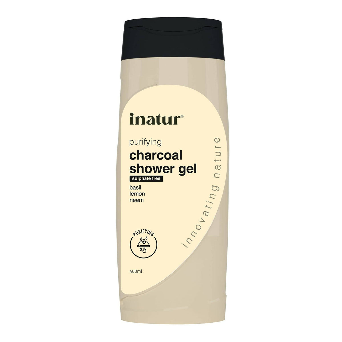 Inatur Charcoal Shower Gel | Grocsy