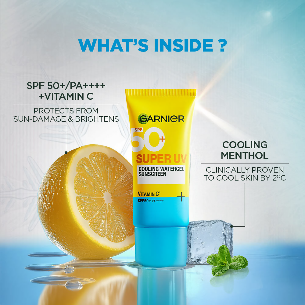 Garnier Super UV Cooling Water Gel Sunscreen SPF 50+ PA++++ | Grocsy