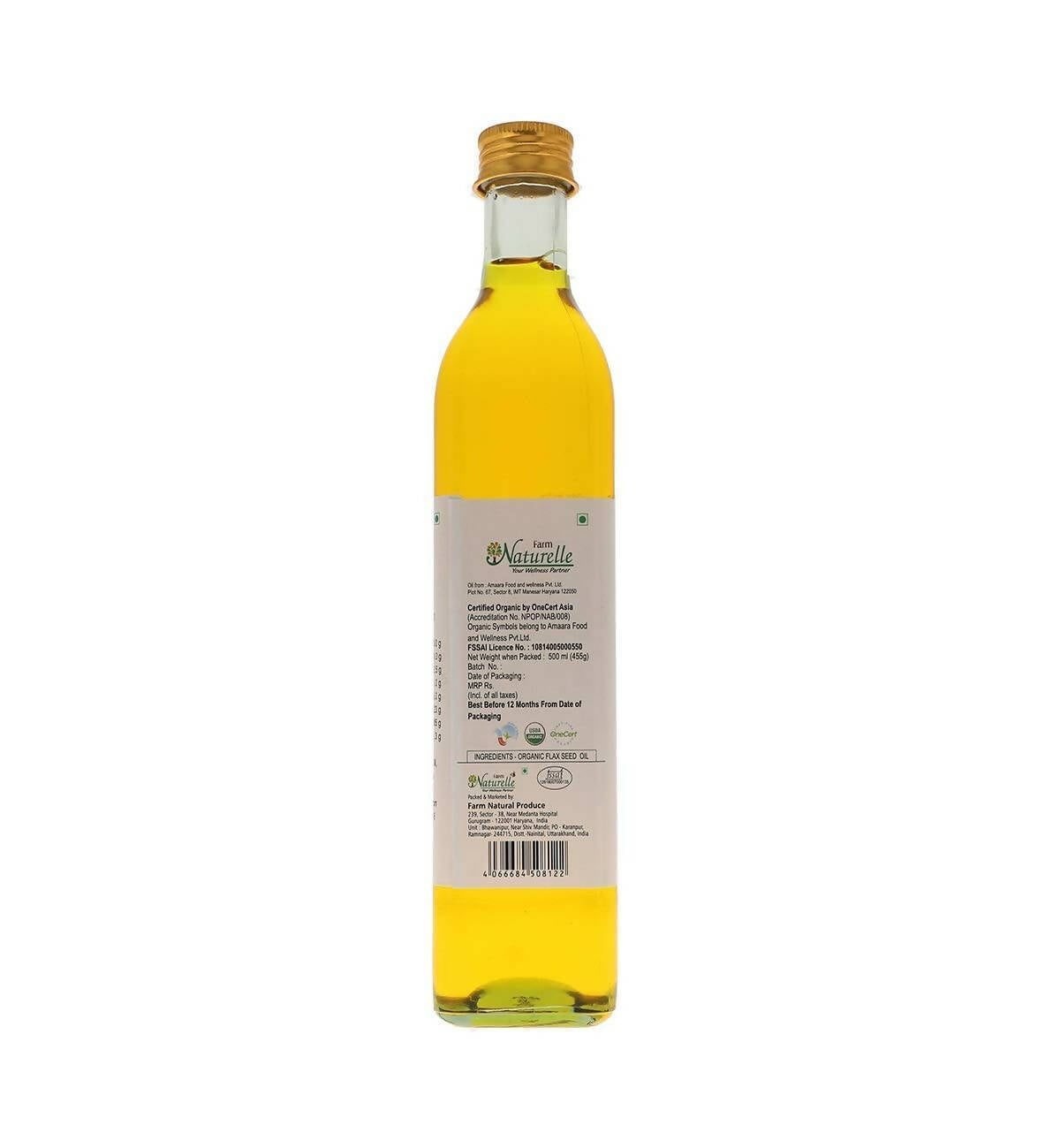 Farm Naturelle 100% Pure Cold Pressed Flax Seed Oil | Grocsy