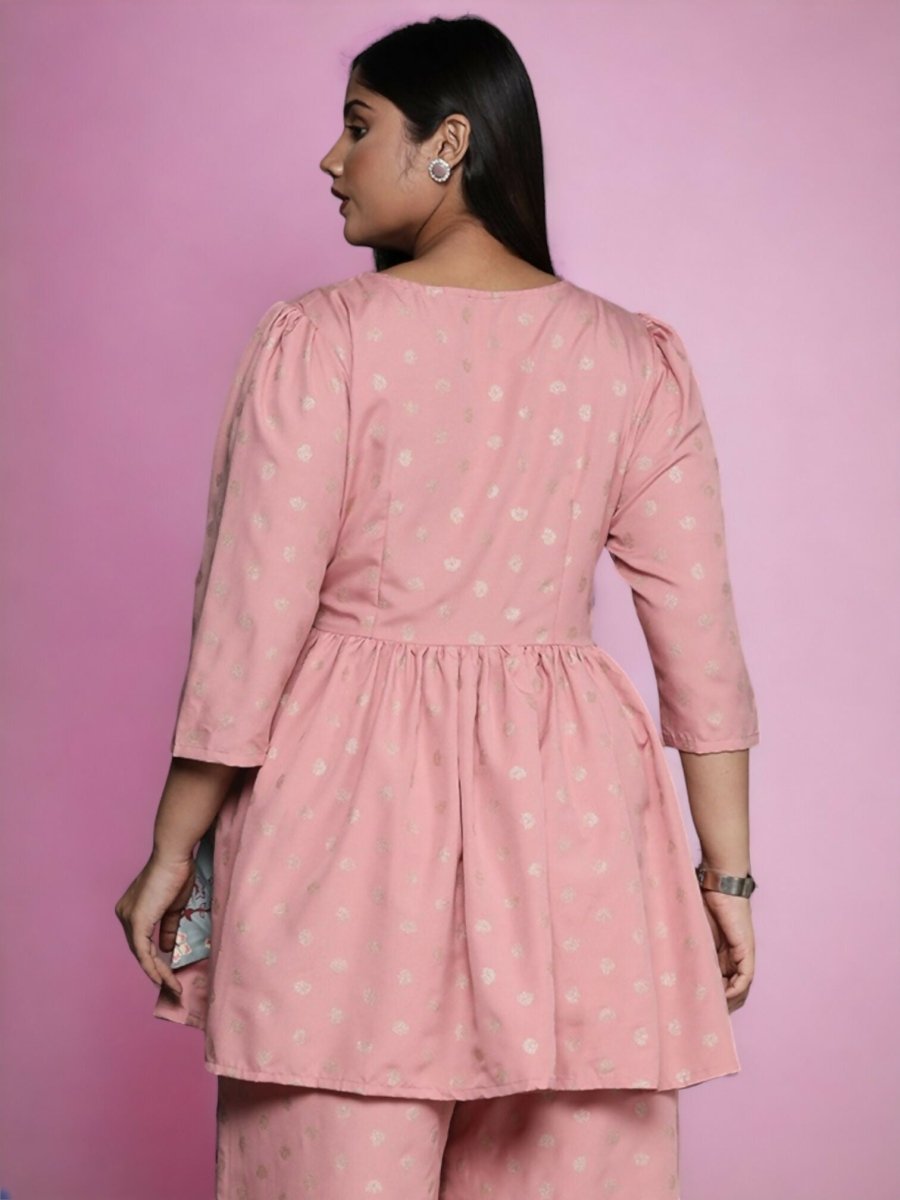 Ahalyaa Women's Traditional wear Tunic - Pink | Grocsy
