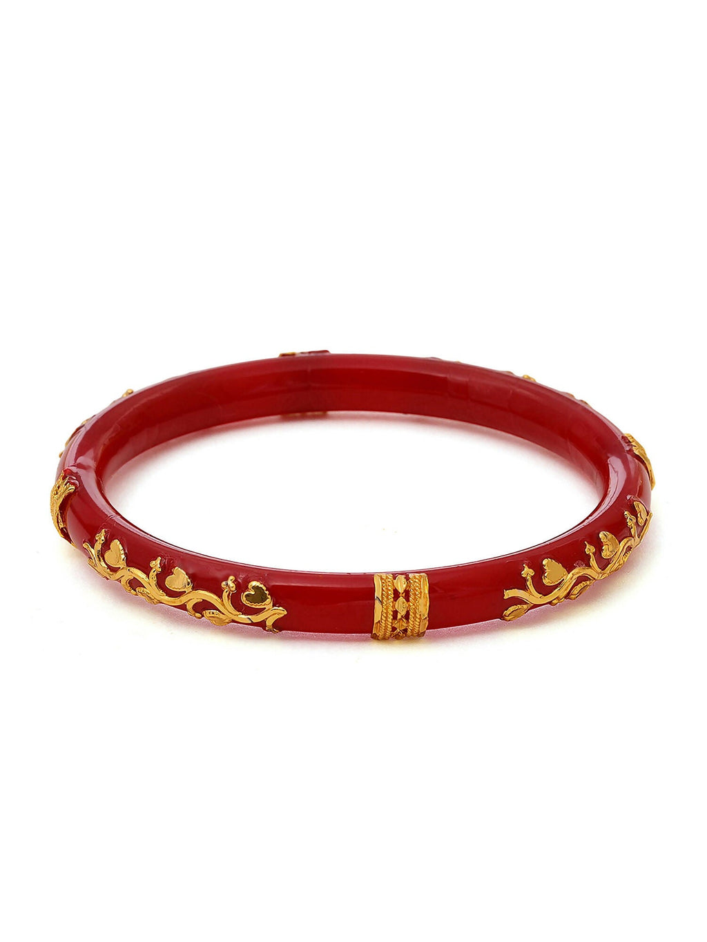 Ruby Raang Red Traditional Bangle | Grocsy