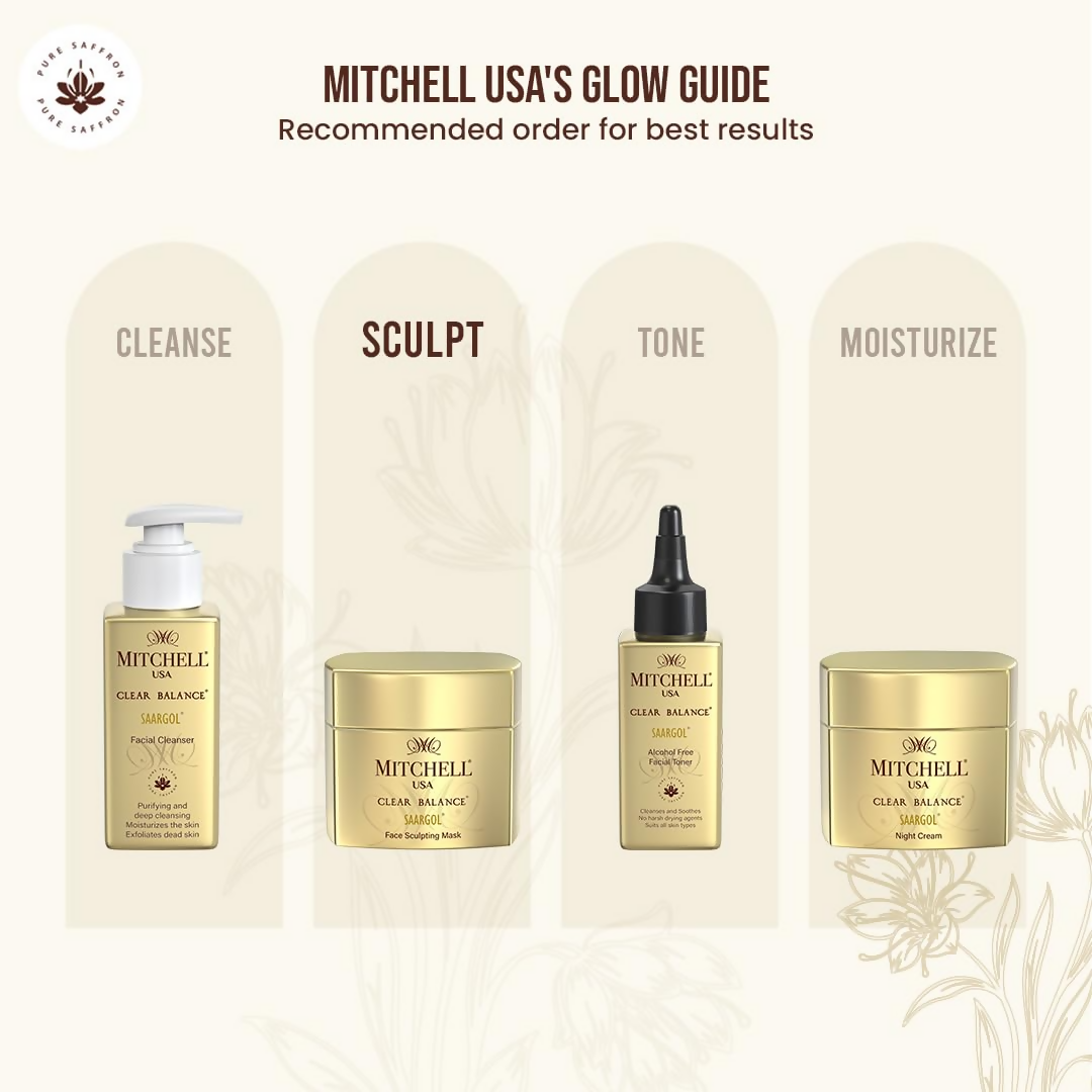 Mitchell USA Clear balance Saargol Face Sculpting Mask For Glowing Skin | Grocsy