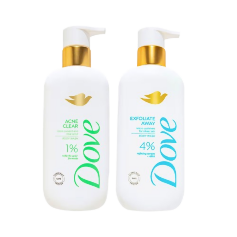Dove Acne Clear + Exfoliate Away Serum Body Wash Combo | Grocsy