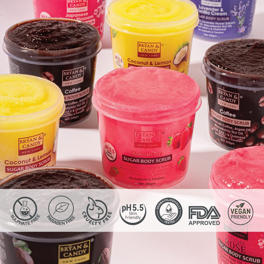 Bryan & Candy Strawberry Sugar Body Scrub | Grocsy
