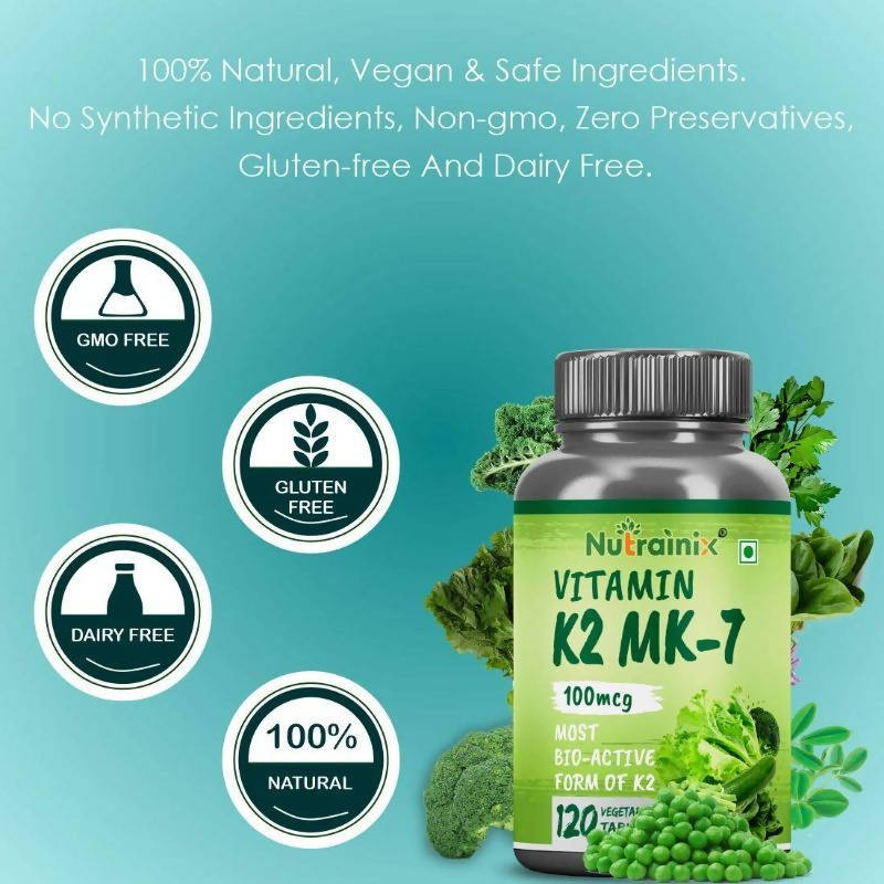 Nutrainix Vitamin K2 MK-7 55mcg Tablets | Grocsy