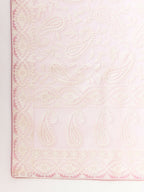 Purple Organza Paisely Embroidered Saree with Unstitched Blouse Piece - Roozal | Grocsy