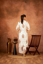 Joban Fashion Off White Pink Hand Block Printed Cotton Suit Set | Grocsy