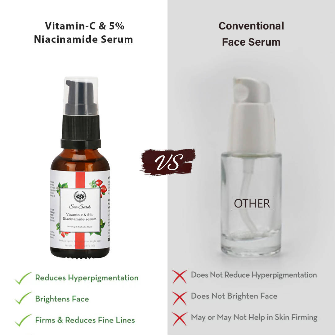 Seer Secrets Vitamin C & 5% Niacinamide Serum | Grocsy