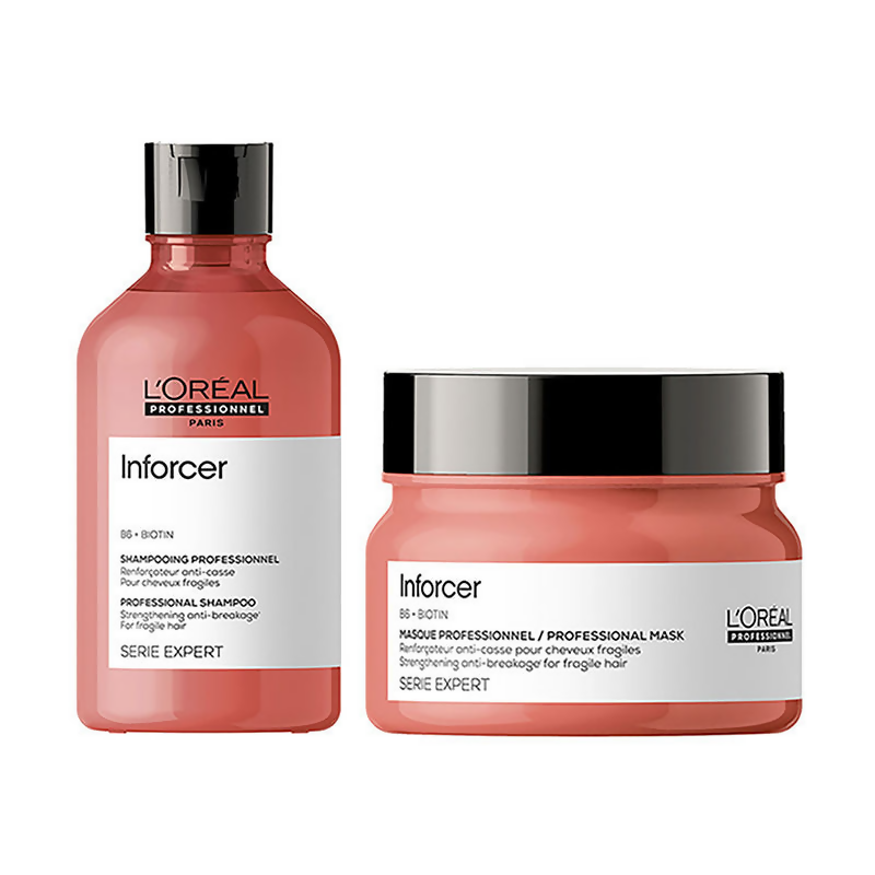 L'Oreal Professionnel Inforcer Strengthening Shampoo & Hair Mask Combo, Serie Expert | Grocsy