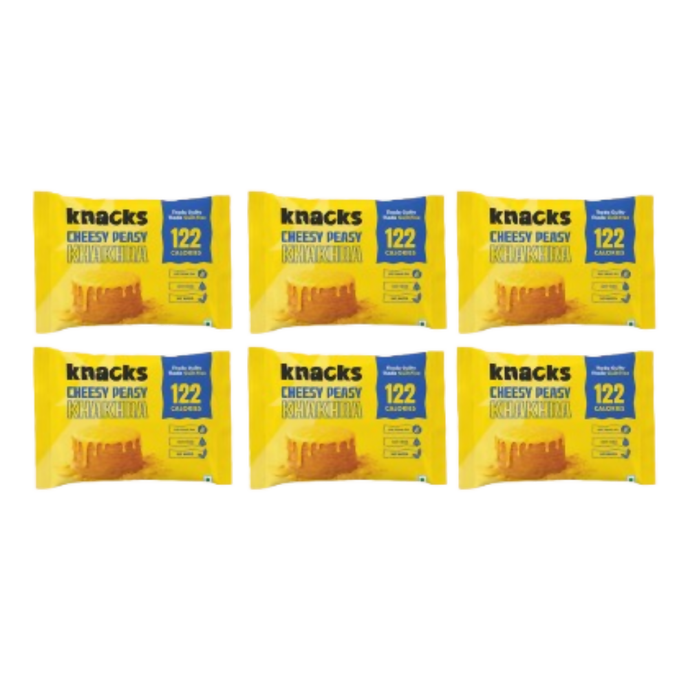 Knacks Coin Khakhra Crisps - Cheesy Peasy Flavour | Grocsy