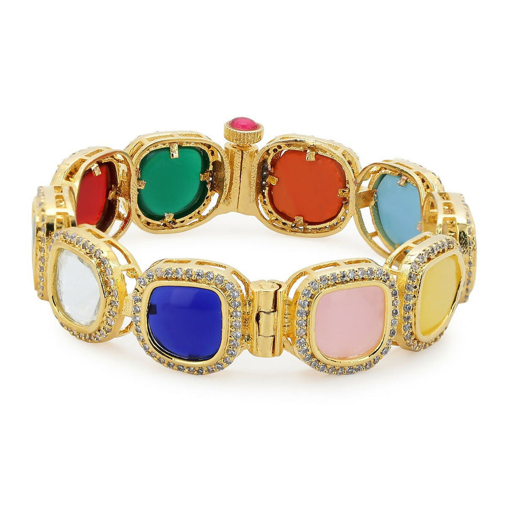 Navratan Bangle- Ruby Raang | Grocsy