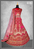 Pink Velvet Thread With Hand Work Lehenga Choli - Nimaya Tyohar | Grocsy