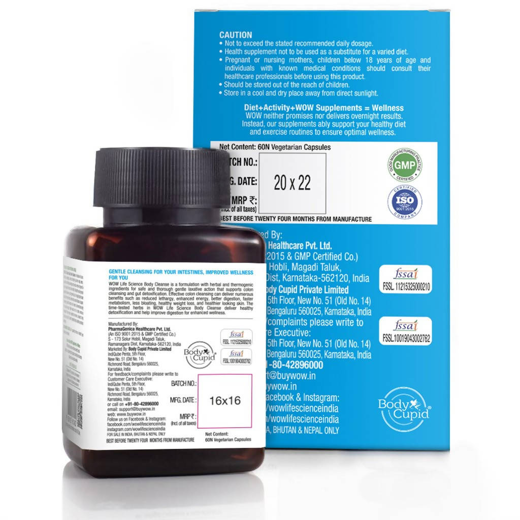 Wow Life Science Body Cleanse Capsules | Grocsy