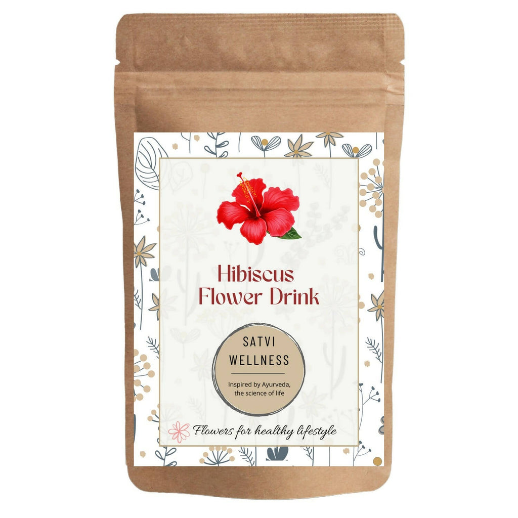 Satvi Wellness Hibiscus Flower Drink | Hibiscus Flower Tea | Hibiscus Tea | Herbal Tea | Grocsy