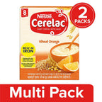 Nestle Cerelac Baby Cereal with Milk, Wheat Orange From 8 To 24 Months | Grocsy