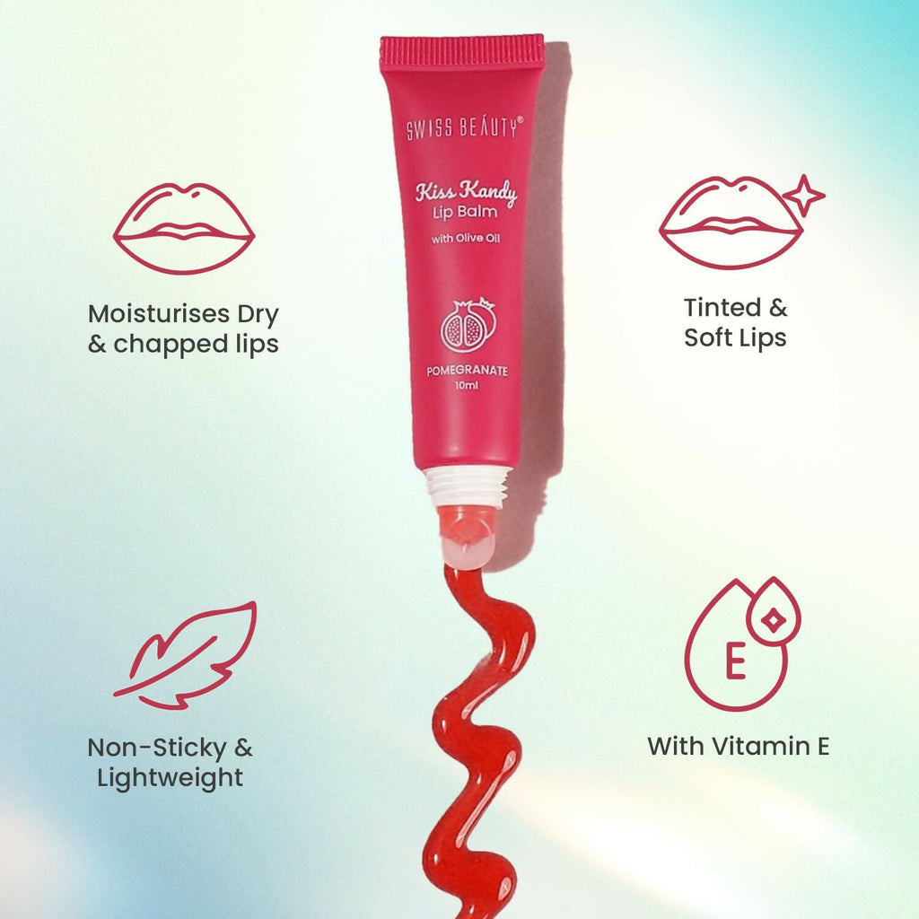 Swiss Beauty Kiss Kandy Lip Balm with Olive Oil - Cherry | Grocsy