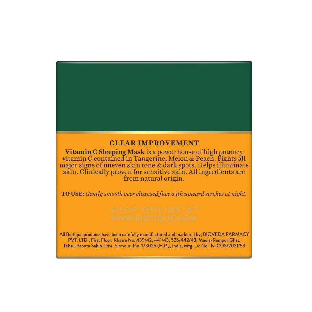 Biotique Advanced Organics Clear Improvement Vitamin C Sleeping Mask | Grocsy