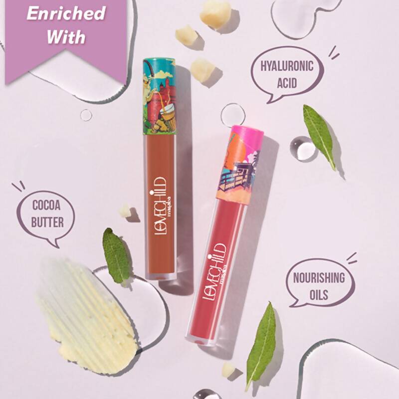 LoveChild By Masaba Gupta Mamma Mia Lush-Matte Lip Creme - Gulabi Rum Punch | Grocsy