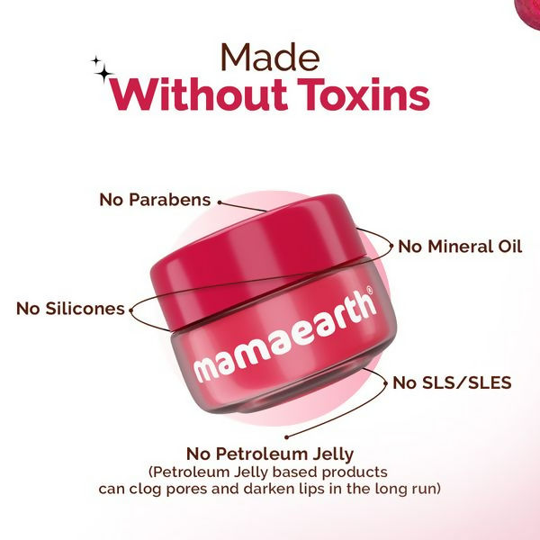 Mamaearth Beetroot Moisture Therapy Lip Balm with Beetroot & Hyaluronic Acid For Dry & Chapped Lips | Grocsy