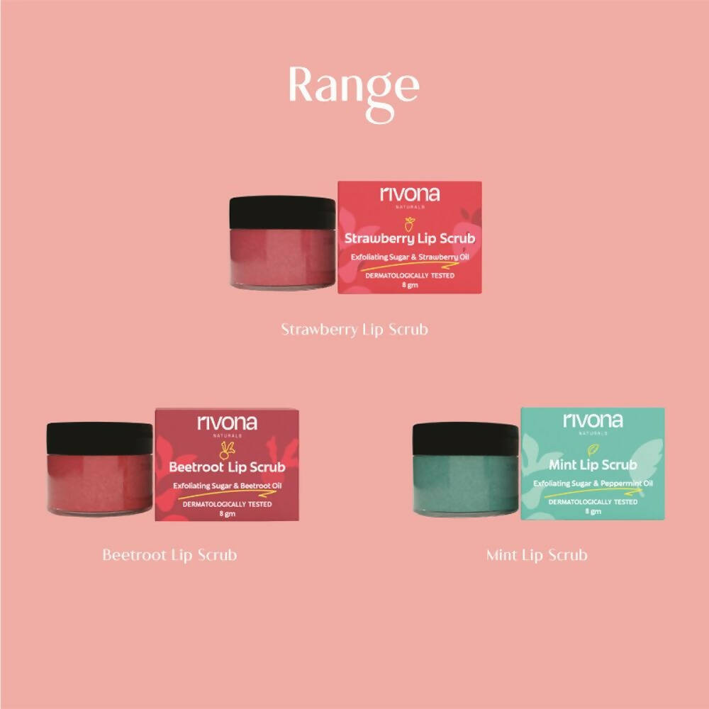 Rivona Naturals Strawberry Lip Scrub | Grocsy