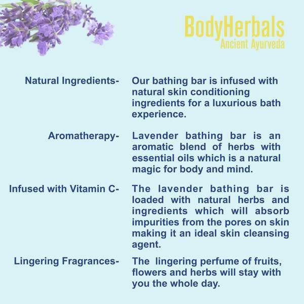 Bodyherbals Relax Hand Made Lavender Bathing Bar | Grocsy