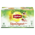 Lipton SipNDigest With Tulsi & Rock Salt Ginger Green Tea Bags | Grocsy