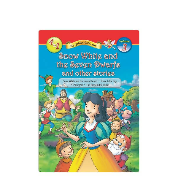 Jolly Kids My Golden Collection Volume 3 Snow White & The Seven Dwarfs & Other 4 in 1 Bedtime Stories| Ages 3-8 Year | Grocsy