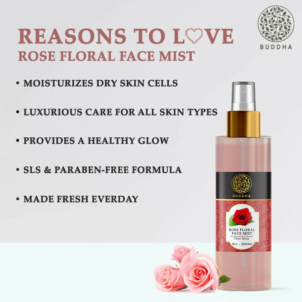 Buddha Natural Rose Facial Mist Toner - For Skin Lightening and Dark Spots Men & Women | Grocsy