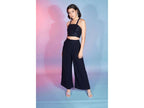 Navy Georgette Sequence With Thread Designer Co-Ord Set - Flory | Grocsy