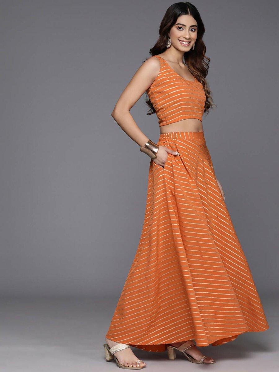 Ahalyaa women's wear Traditional wear lehenga choli - Orange | Grocsy