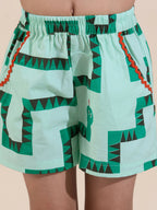 Snakes and Ladders Girls Green Table Print Top and Shorts Sets from Siblings Collection | Grocsy