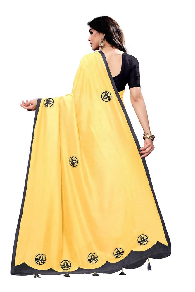 Vamika Designer Yellow Dola Silk Saree | Grocsy