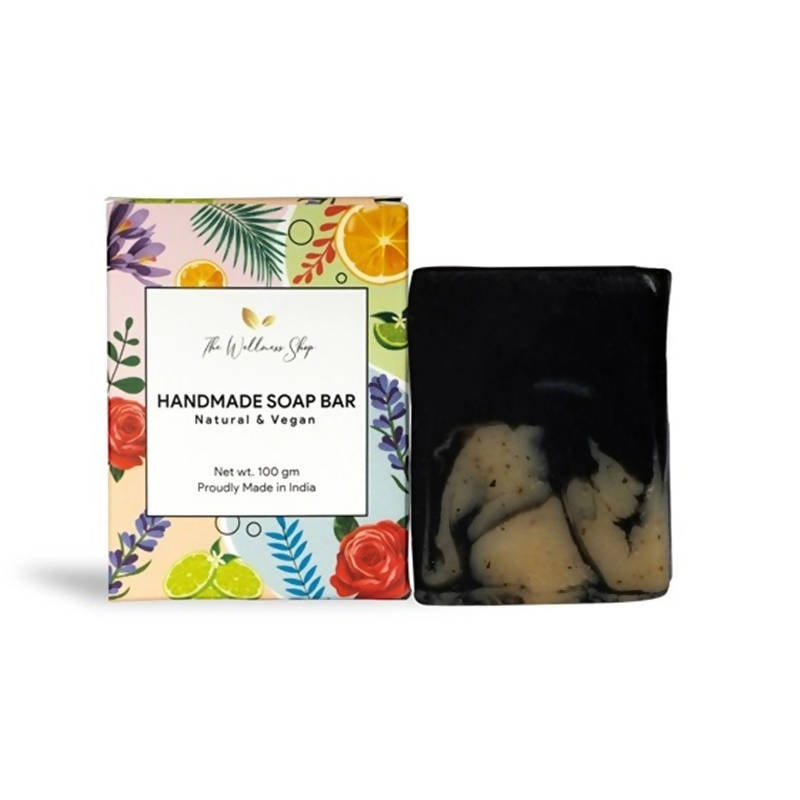 The Wellness Shop 100% Natural Charcoal & Green Tea Handmade Soap | Grocsy