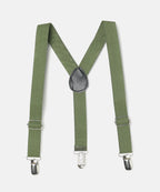 Manet Boys Solid Suspenders - Olive Green | Grocsy