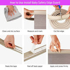 Safe-O-Kid Edge Guards, Baby Proofing Edge 5 Mtr Furniture Edge Bumper Guards, Edge Guard For Baby/ Toddlers, White | Grocsy