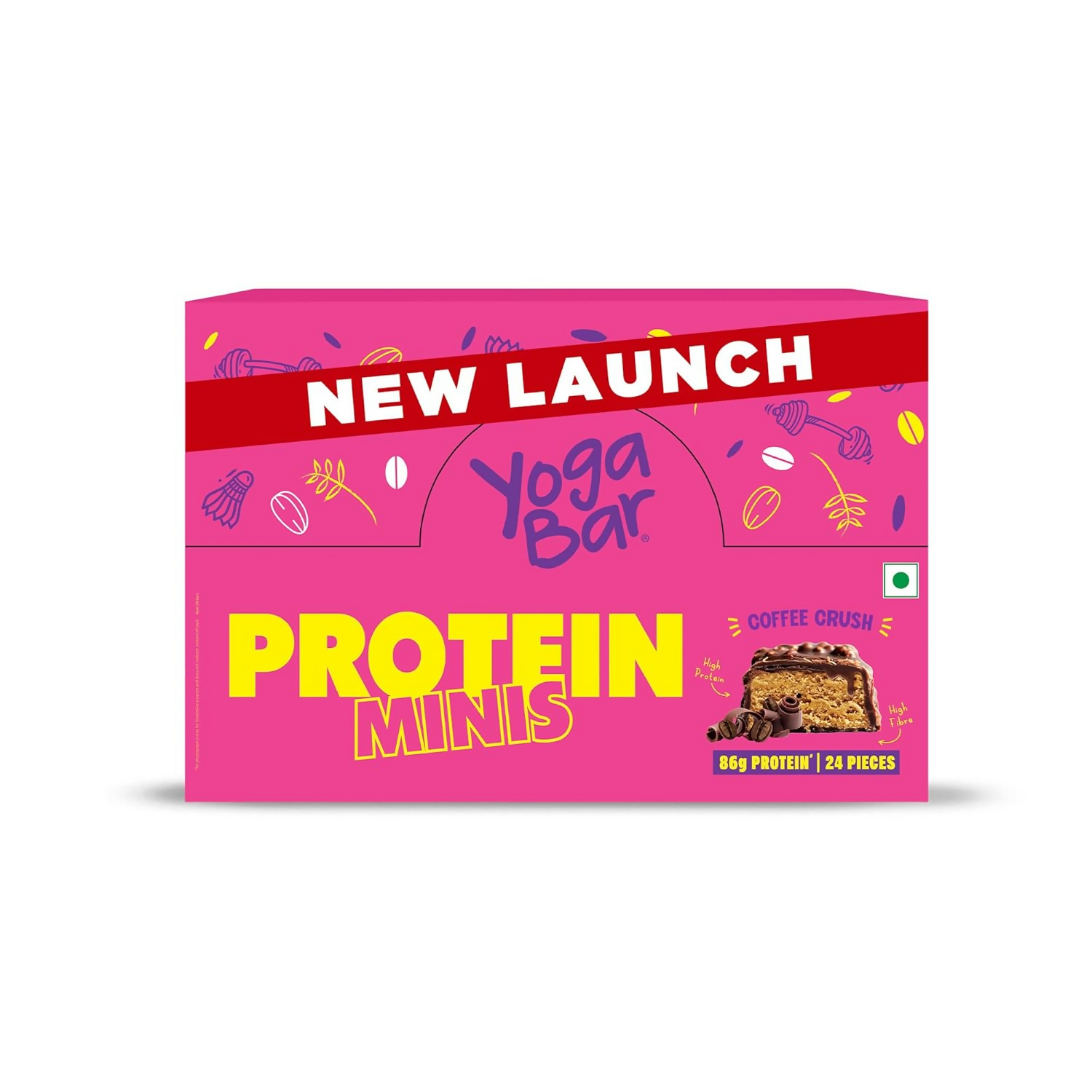Yoga Bar Protein Minis, 4g Protein Bar (Coffee Crush) | Grocsy