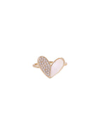 NVR Women's Gold-Polished Stylish Ring With Ad Stones | Grocsy