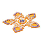 Kundan HandiKrafts Designer Double Kairi Rangoli Yellow (Baby)